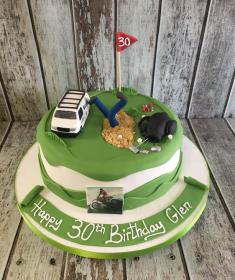 golf & van birthday cake