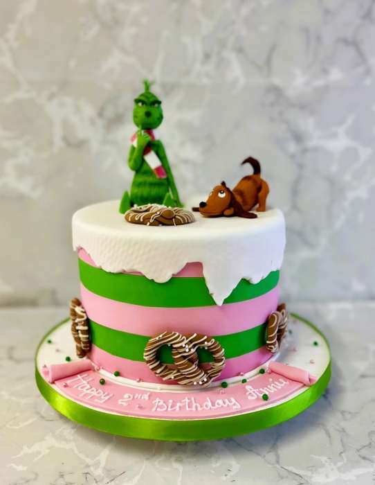 grinch birthday cake