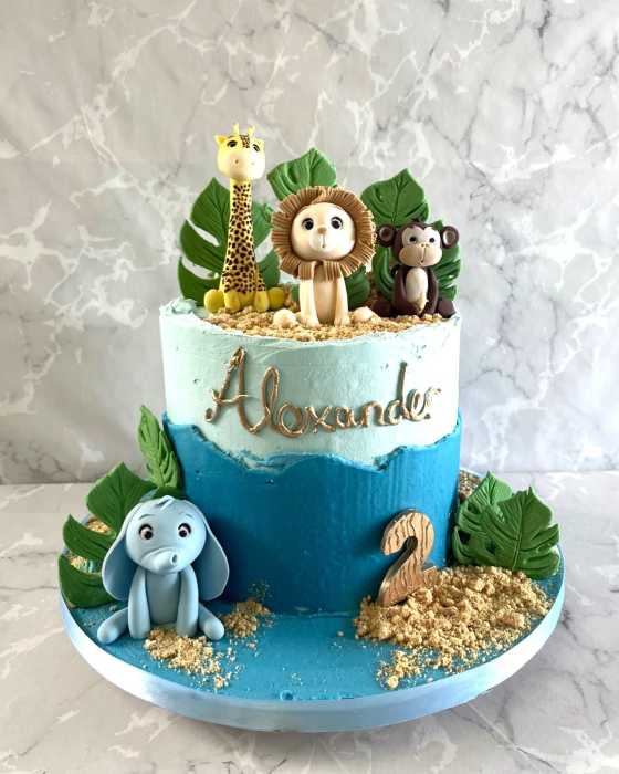 jungle-buttercream-birthday-cake