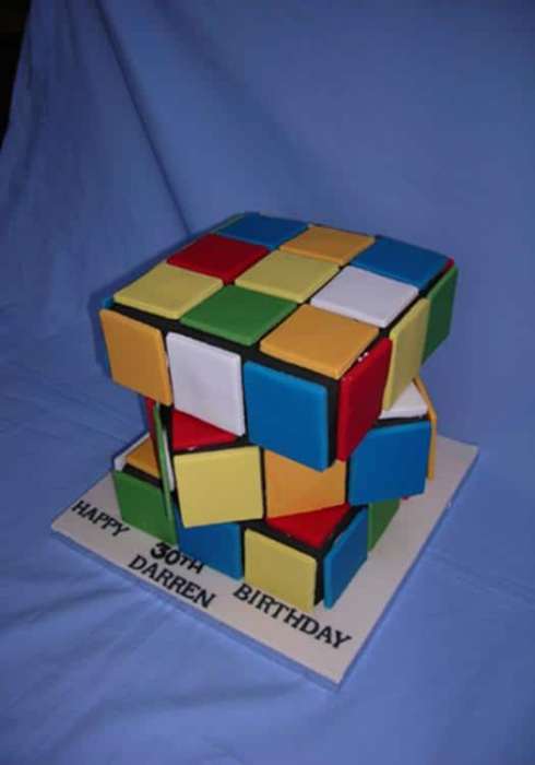 Rubix Cube Cake