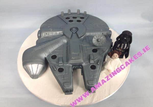 Star wars birthday cake Millennium falcon