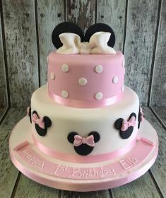 mini mouse girls pink birthday cake