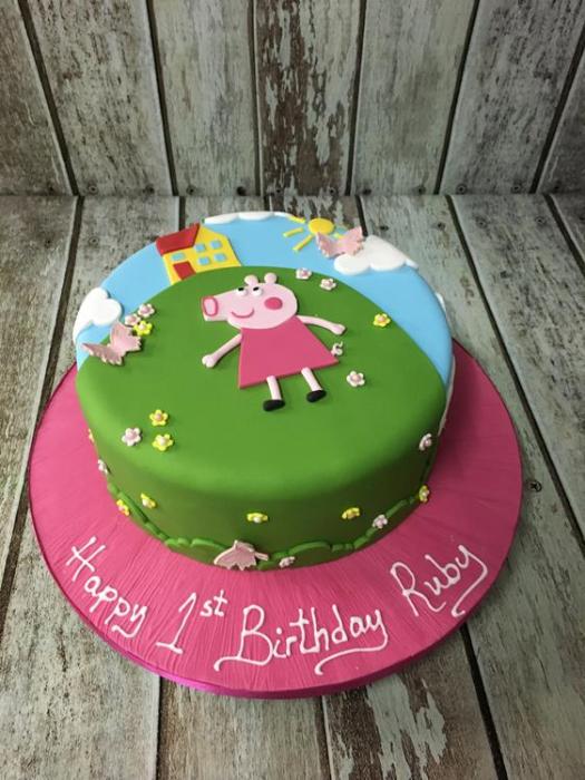 peppa pig birthday cake