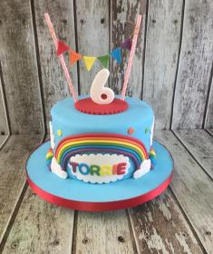 rainbow birthday cake