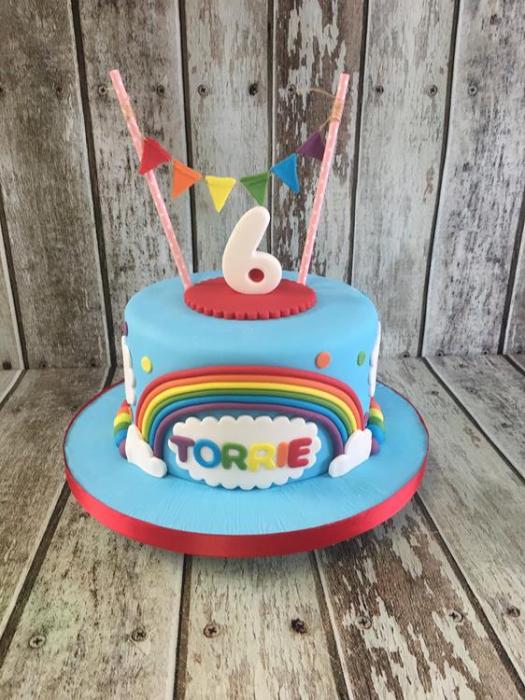 rainbow birthday cake