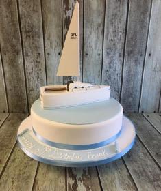 sail boat birthday cake