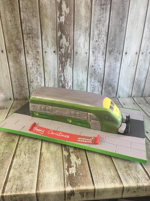 train birthday cake
