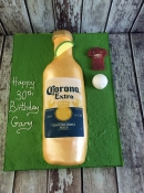 Bottle of Corona beer birthday cake