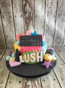 lush beauty products birthday cake