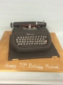 Typewriter birthday cake