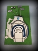 Golf bag birthday cake