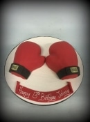 Boxing gloves cake