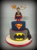 Superhero birthday cake