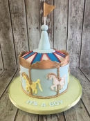 carousel baby shower cake