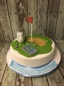 golf scene birthday cake