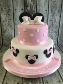 mini mouse girls pink birthday cake