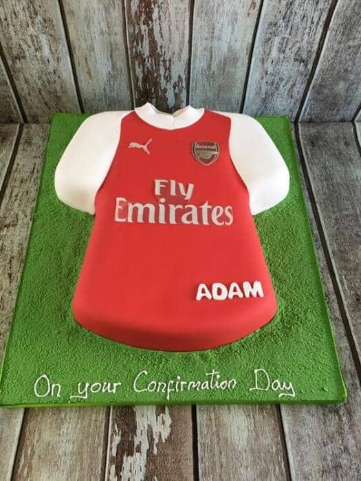 Arsenal confirmation cake