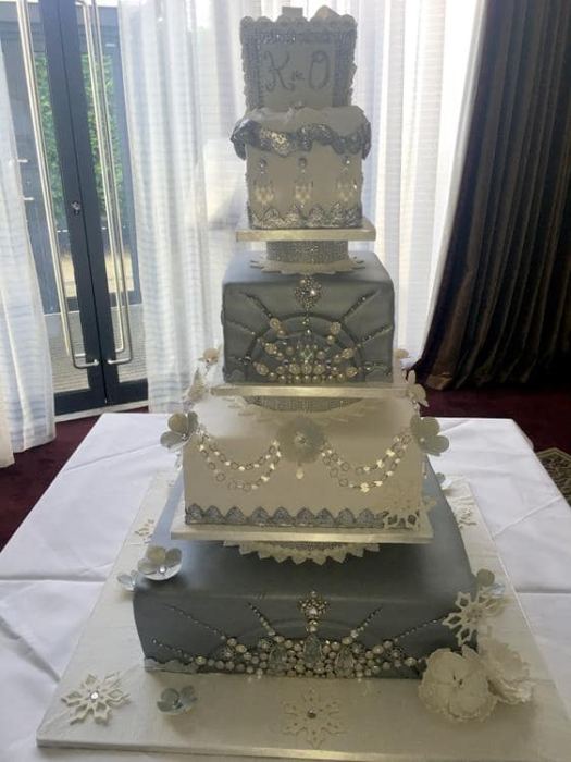 extra large diamond engagement cake