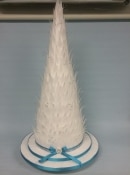 Extra large wedding cake made with Rice Paper to give truly winter Wonderland effect perfect for winter wedding or somebody looking for something a little bit more spectacular topped off a little bit of glitter