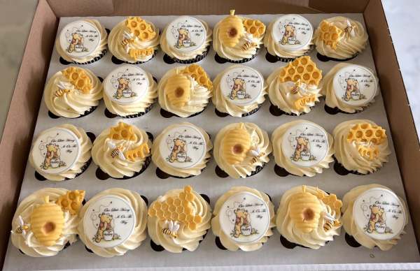 Winnie the Poo Baby shower cup cakes , Amazing cakes Dublin