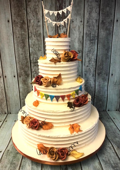 large-buttercream-wedding-cake-festival-style
