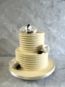 2-tier-combed-buttercream-wedding-cake-