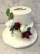 Just married buttercream wedding cake 