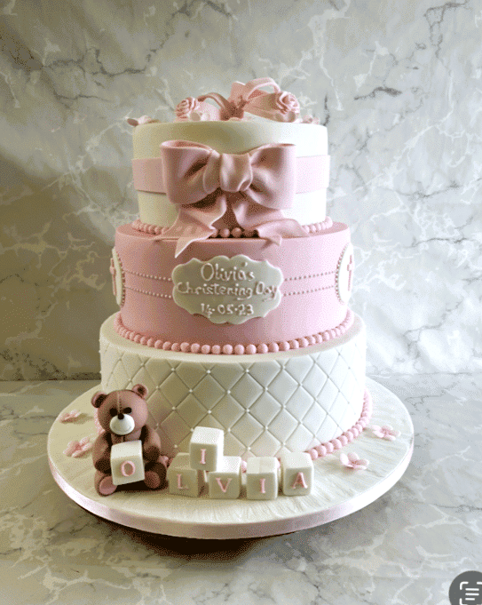 3-tier-bear-and-bow-christening-cake-