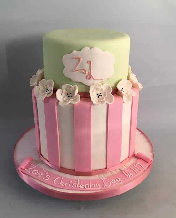 Christening cake baby shower cake