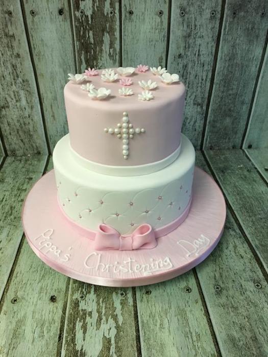 Christening cake baby shower cake