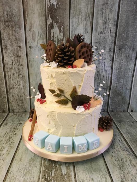 Christening cake baby shower cake