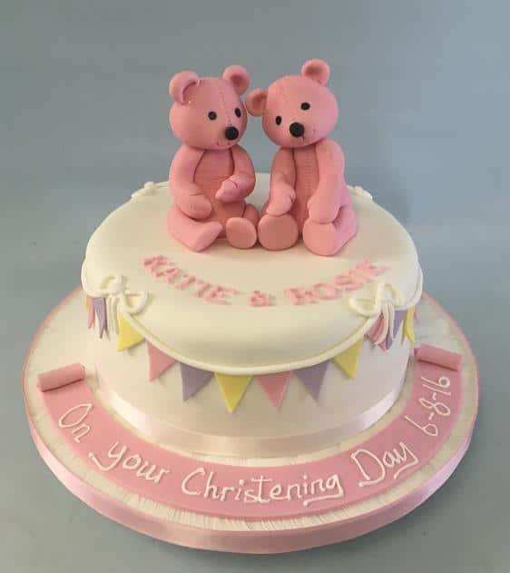 Christening cake for twins 7