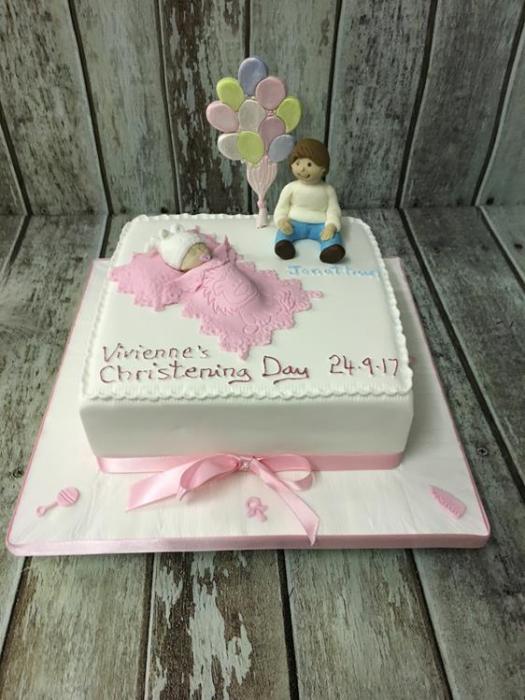 Christening cake baby shower cake