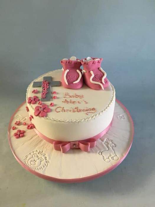 Christening cake baby shower cake