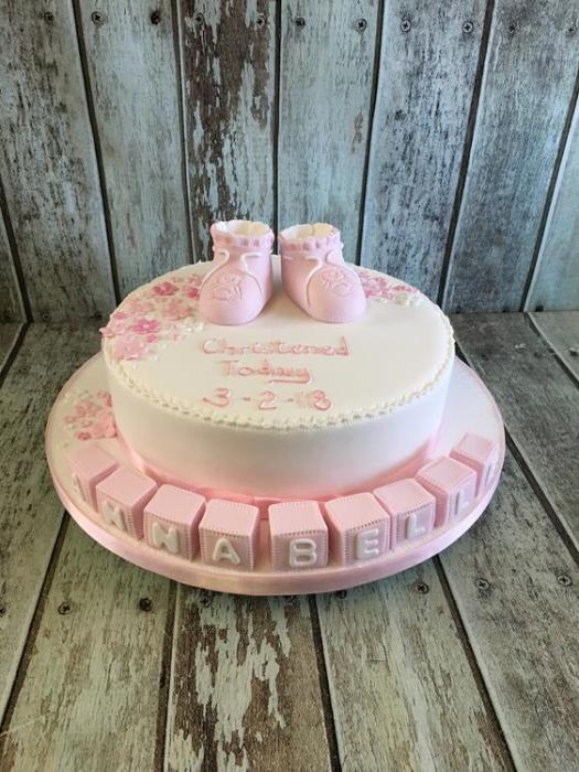 Christening cake baby shower cake