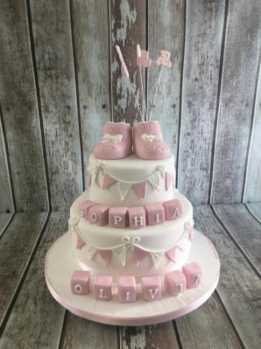 Christening cake baby shower cake