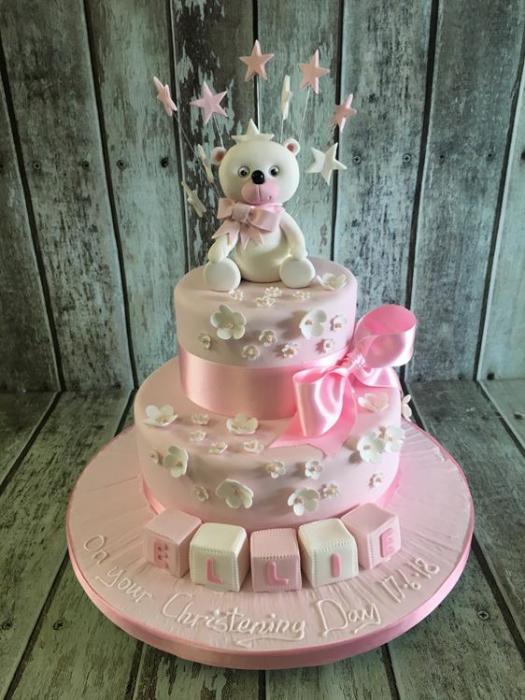 Christening cake baby shower cake