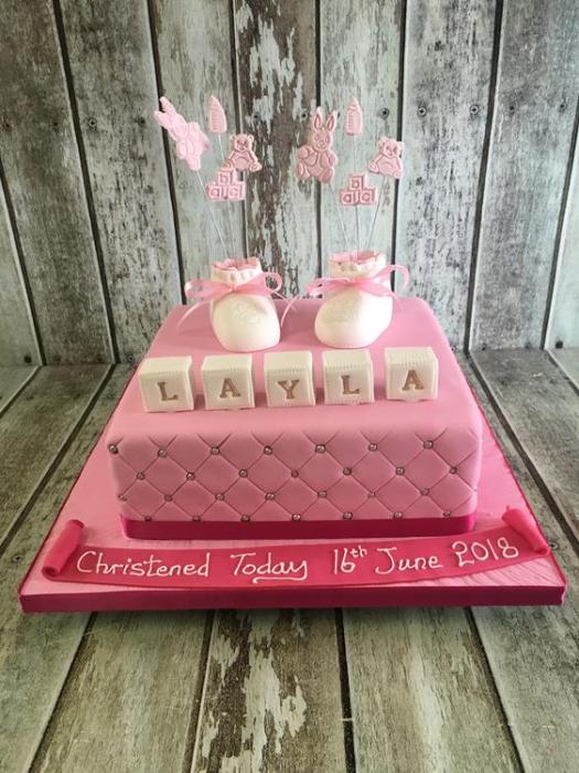 Christening cake baby shower cake