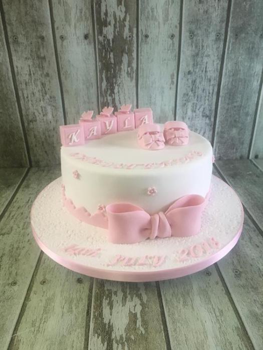 Girls christening cake