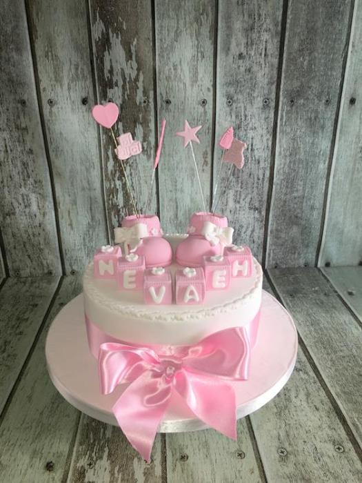 Christening cake baby shower cake