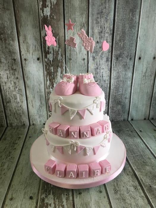Christening cake baby shower cake
