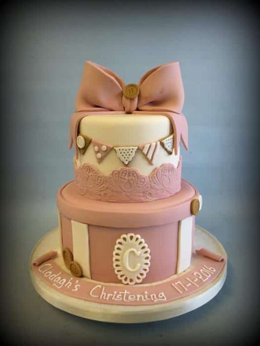 Vintage christening cake