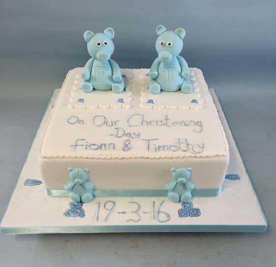 Christening cake for twins 6