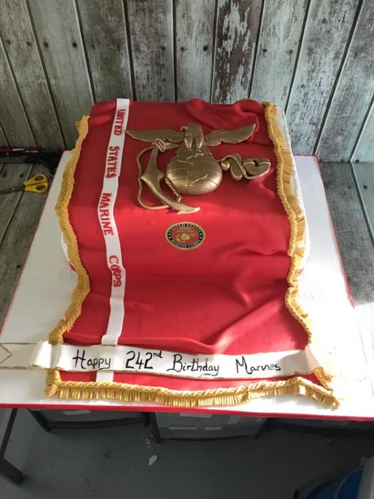 Corporate cake for US Marines