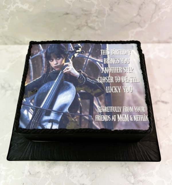 Wednesday's Birthday cake for the Adams family movie
