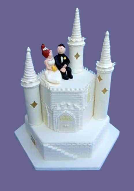 Castle wedding cake