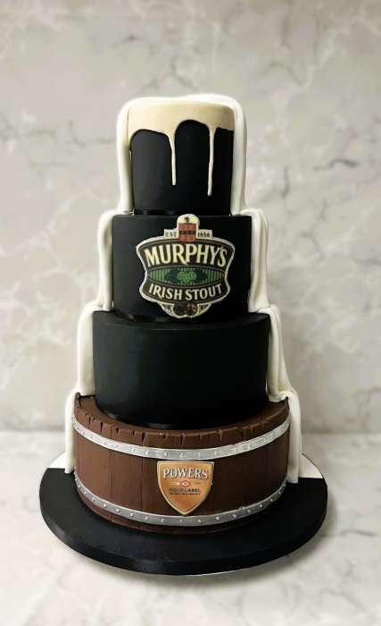 Murphy's Stout and Jameson wedding cake