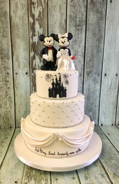 Mickey and Minnie wedding cakes Disney inspired