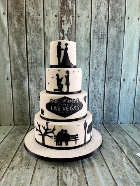 Storybook wedding cake