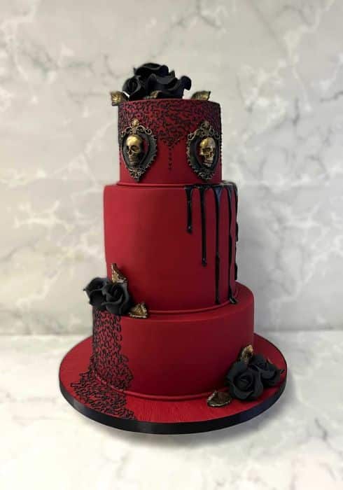 Gothic wedding cake